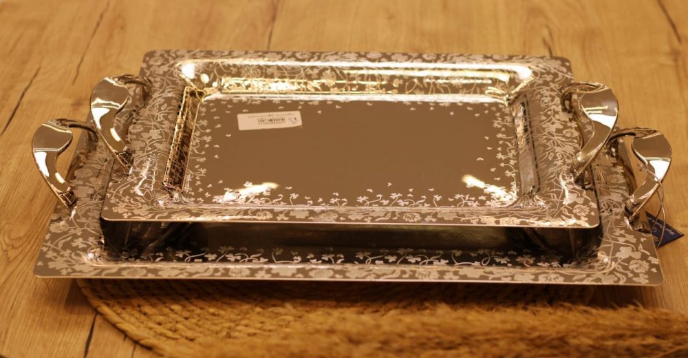 صواني تقديم استانلس قطعتين - Image 4