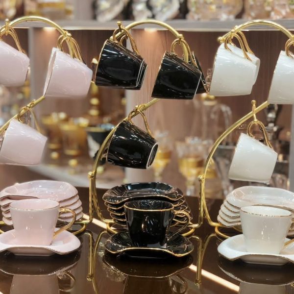 طقم قهوه بورسلين 12 قطعه