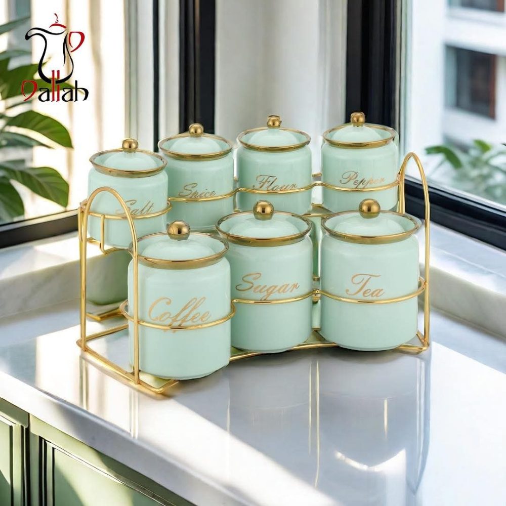 طقم توابل بورسلين 7 قطع