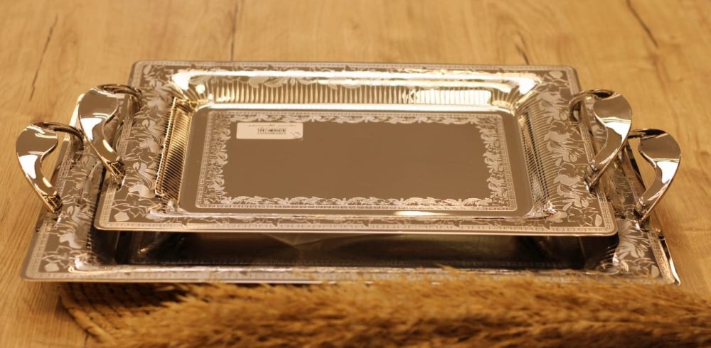 صواني تقديم استانلس قطعتين - Image 5