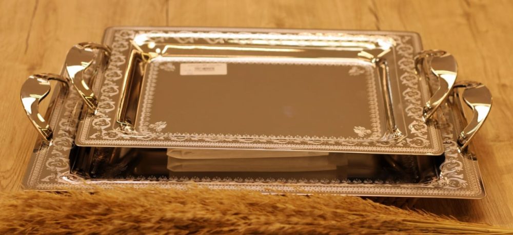 صواني تقديم استانلس قطعتين - Image 6