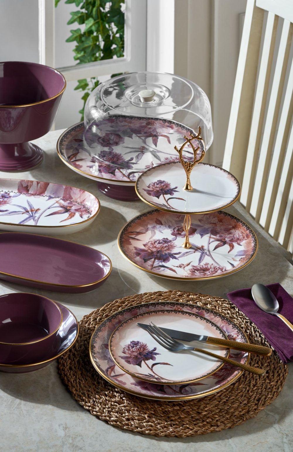 طقم عشاء بورسلين تركي 30 قطعه