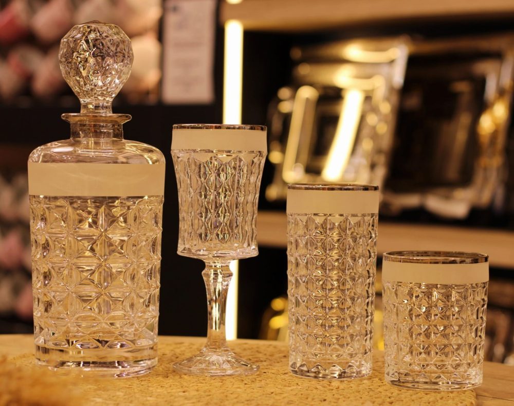 طقم شربات كوبي كريستال 19 قطعه